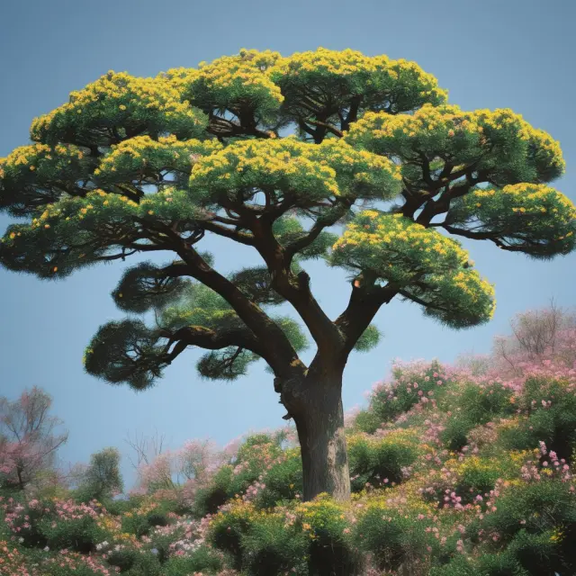 An image of a tree in full bloom throughout the seasons, representing the perpetual nature of Evergreen Contracts.