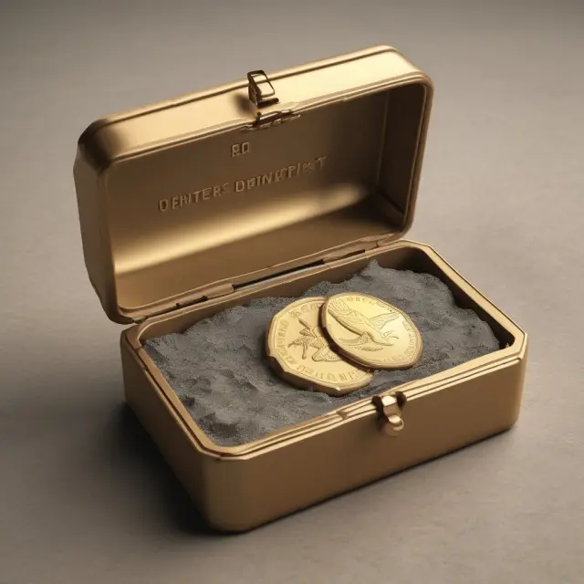 An image of an antique time capsule opening to release a golden dividend coin, illustrating the significance of ex-dividend dates in investing.