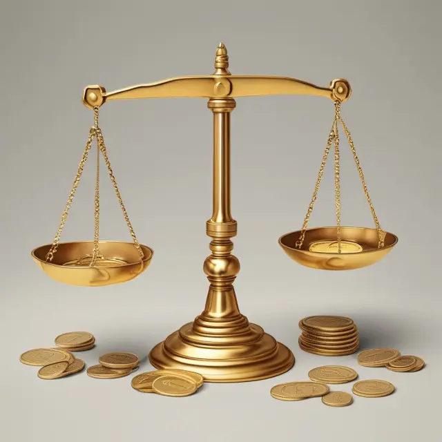 Golden scales balance currencies and interest rates, representing the role of excess reserves in monetary policy