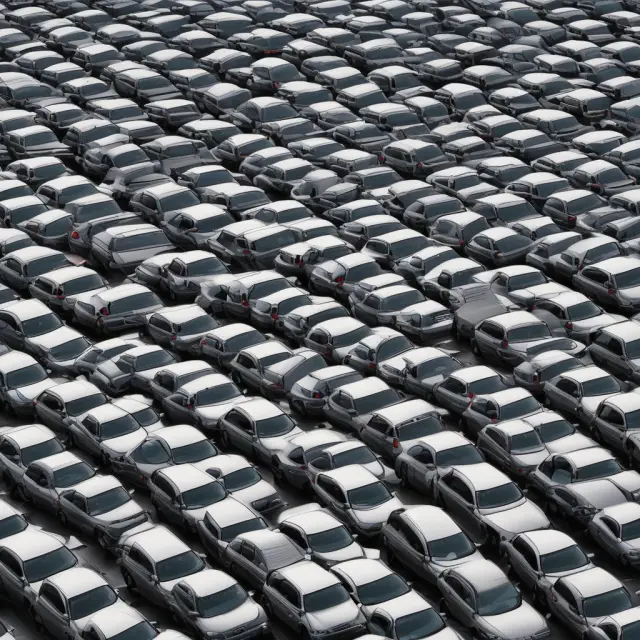 An expansive body of water with cars bobbing on stormy waves, representing China