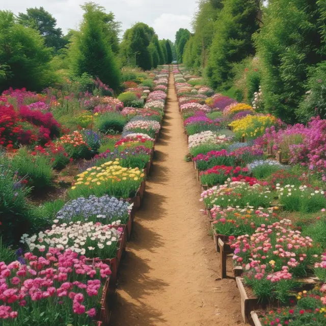 A flower garden symbolizing China