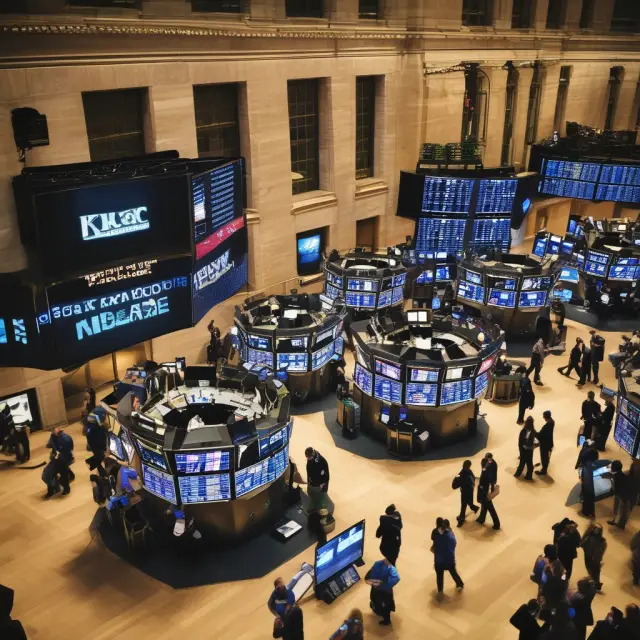 An image of a busy traditional New York Stock Exchange contrasted with an advanced digital trading platform, symbolizing the shift from physical to electronic exchanges