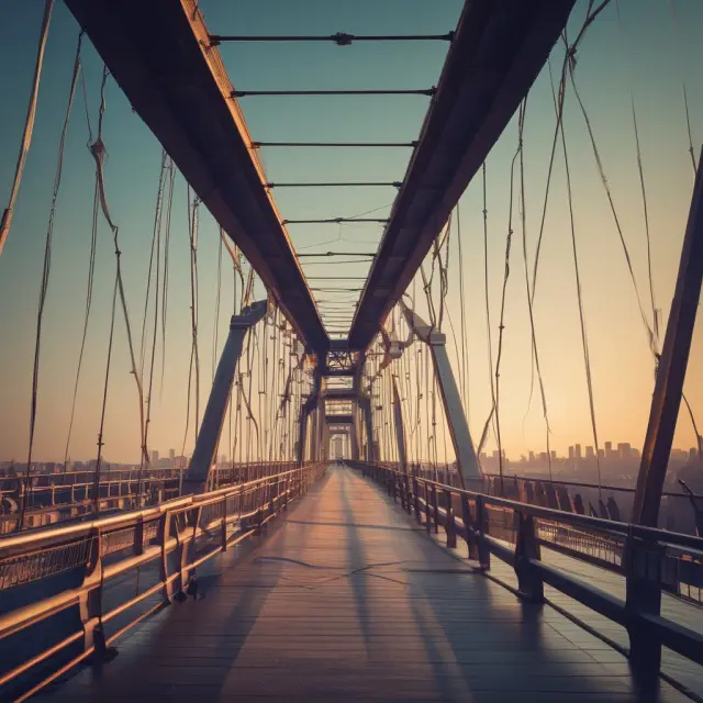 Image of a sturdy bridge connecting two sides with labels for