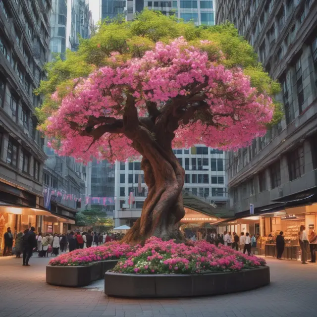 Vibrant image of various securities and currencies trading as colorful flowers on branches, representing the lifeblood of stock exchanges