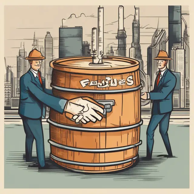 An oil refinery and producer exchanging physical barrels and futures contracts in an Exchange of Futures for Physical transaction, maintaining market stability through private OTC deals