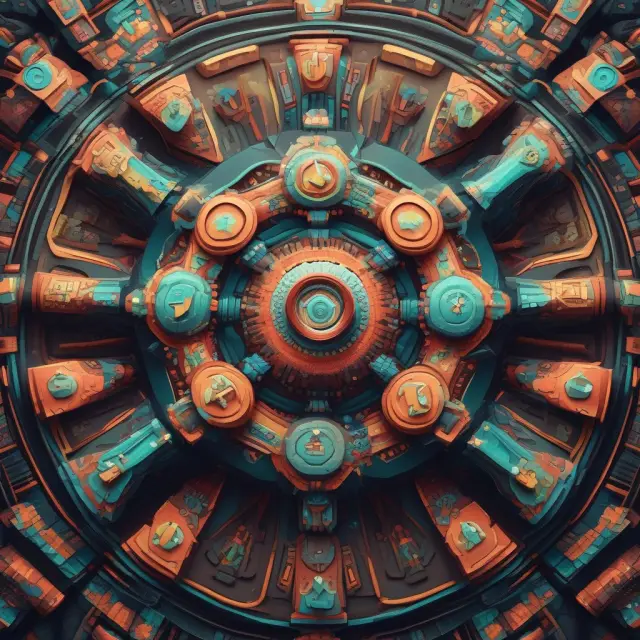 Finance kaleidoscope depicting call and put buttons interchanging for covered calls, protective puts, straddle, and spread strategies