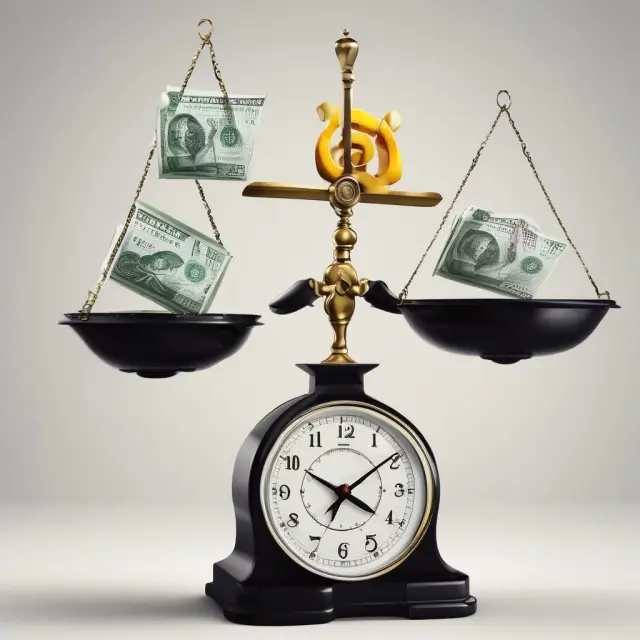 Scale weighing a pack of cigarettes, representing specific excise tax. Clock ticking nearby represents ad valorem excise tax calculation.