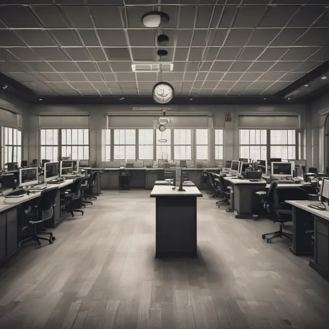 A metaphorical trading floor scene depicting market orders and limit orders as scales for optimal price execution.