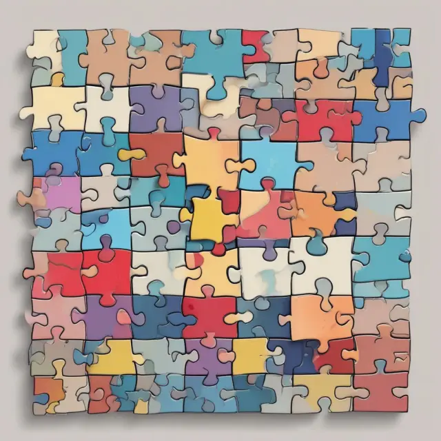 A jigsaw puzzle depicting the Executive MBA format: classroom sessions, online classes, and workshops