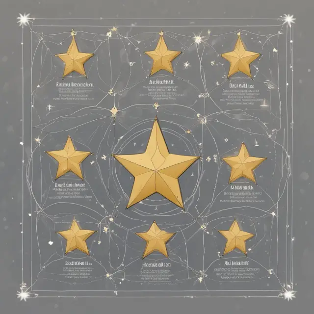 Five stars representing top EMBA programs shine brightly on a star map, illustrating their prestigious reputations
