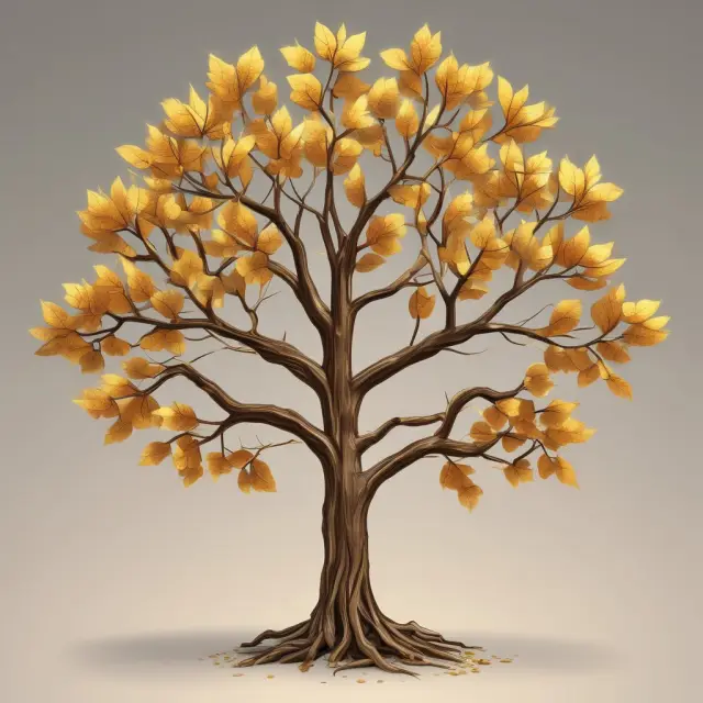 Golden tree illustrating financial stability, benefits, and potential higher pay for exempt employees