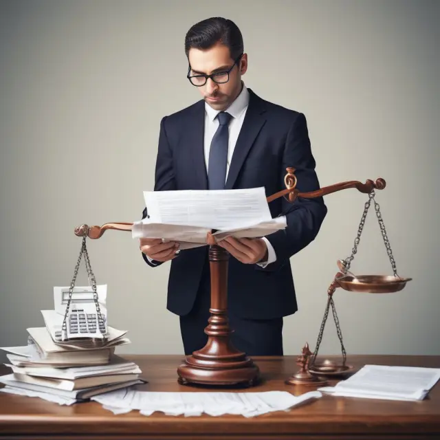 Investor examining Form 1099-DIV on a balance scale to ensure correct reporting of exempt-interest dividends