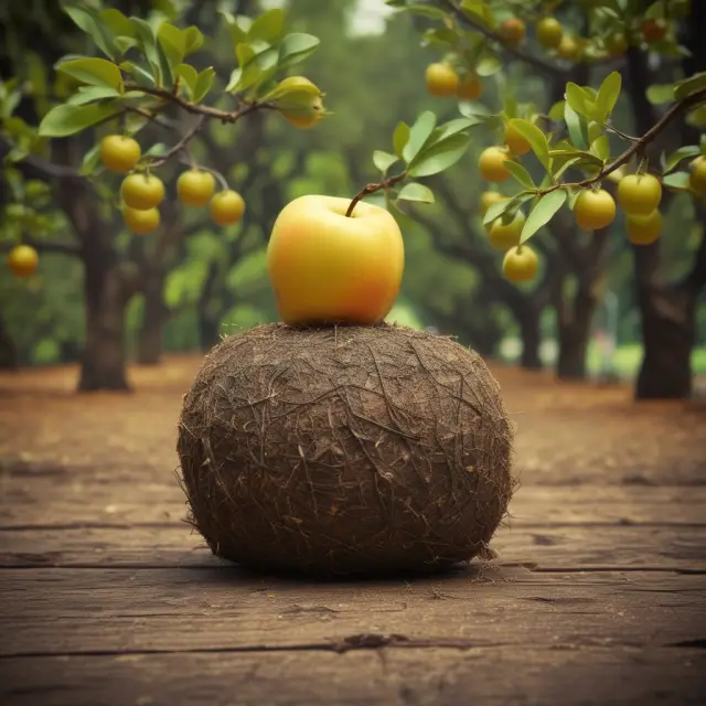 Golden fruit laden trees symbolize Roth IRA & Roth 401(k), providing tax-free income upon retirement