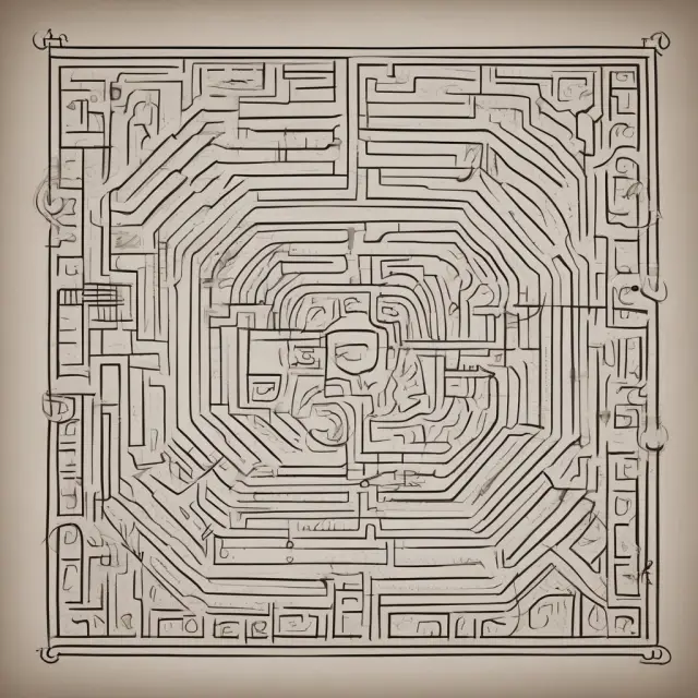 Hand-drawn maze illustrating diverse exempt transactions navigating the labyrinth of securities regulations.
