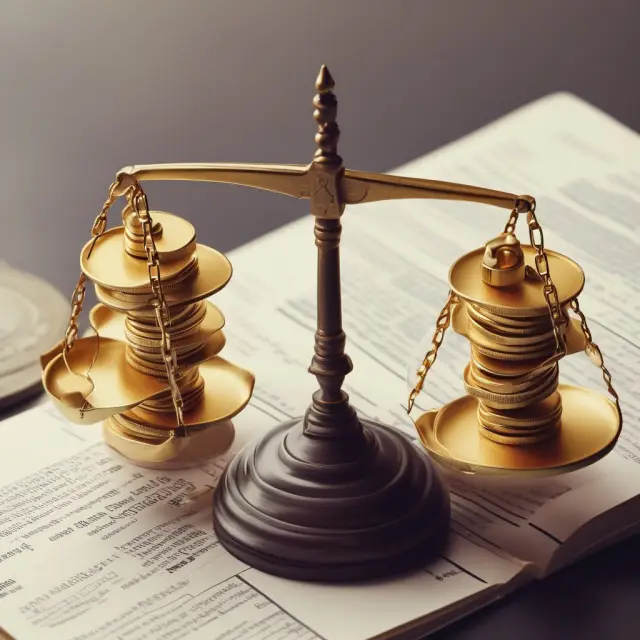 A scale with gold coins on one side representing securities offerings, and legal documents on the other side symbolizing regulations governing exempt transactions