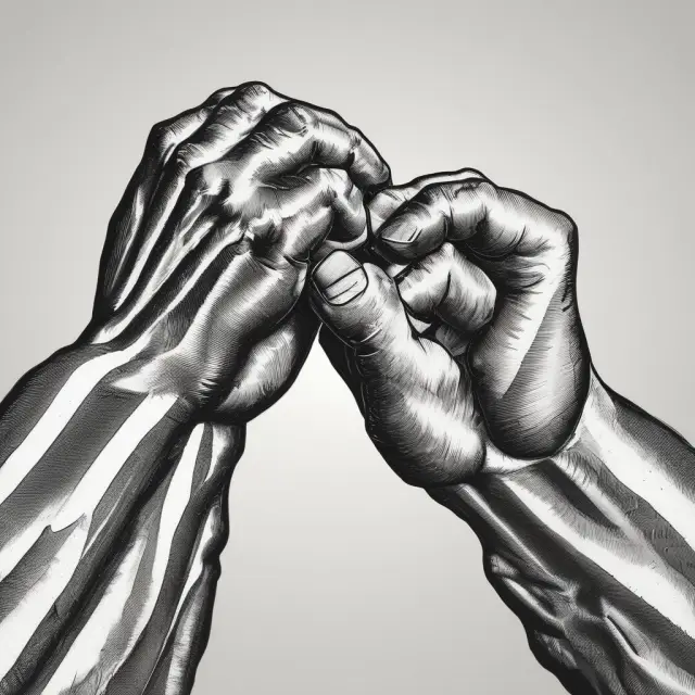 Visualizing the difference between American and European style options: Flexible American hand exercising call options versus a European hand patiently holding put options till expiration.