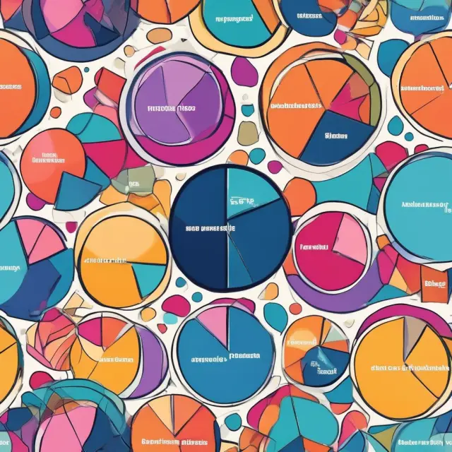 Vibrant pie charts depicting the composition of stockholders