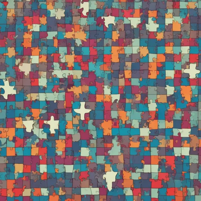 Puzzle pieces forming an intricate representation of equity components: net income, beginning & ending retained earnings, dividends, and contributed capital
