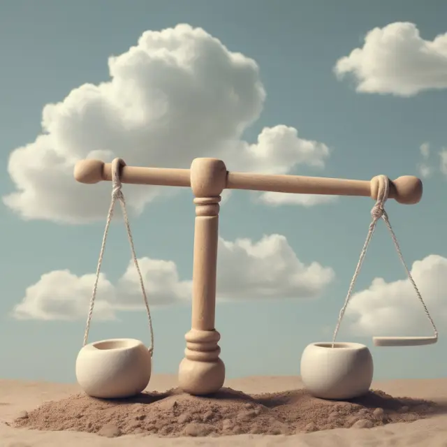 Seesaw illustrating the basic accounting equation