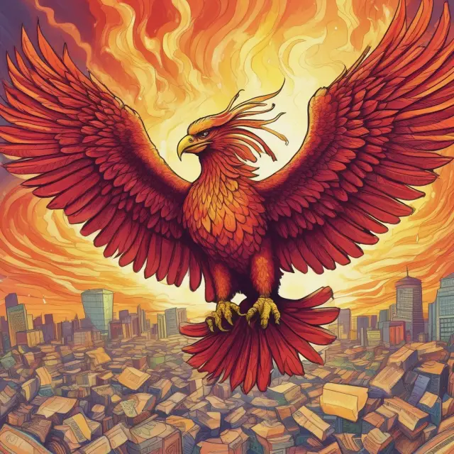 Image of a mythical Phoenix symbolizing expansionary policy, rising from economic ashes to stimulate growth