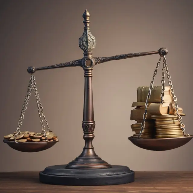 An image of a balance scale with non-dividend stocks on one side and industry peers on the other, represented by P/E ratios.