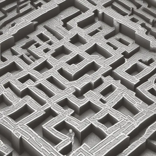 A metaphorical illustration of EFAA with a maze depicting deposit holds and checks representing funds availability