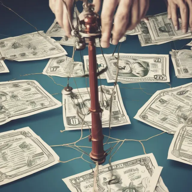 A sailboat navigating financial waters, with two anchors representing operating expenses and management fees in a mutual fund FAQ section
