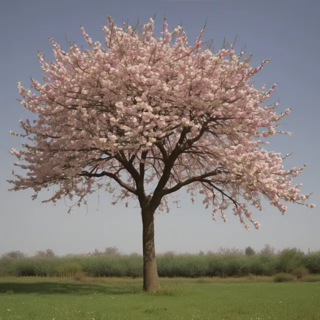 A vivid image of a low expense ratio represented as a blooming tree, contrasted with wilting flowers symbolizing high expense ratios