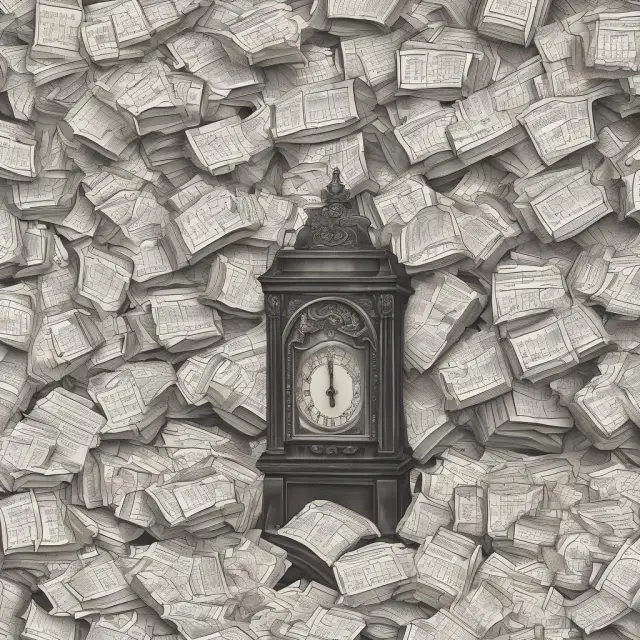 Two dancers, representing stocks and index options, gracefully moving towards their expiration dates. Time hands move faster for the index option, symbolizing quicker decaying time value.