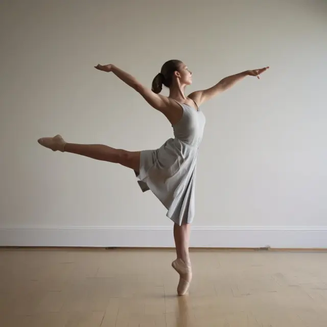 A figure dancing delicately between call and put options, representing the impact of varying expiration dates on their value