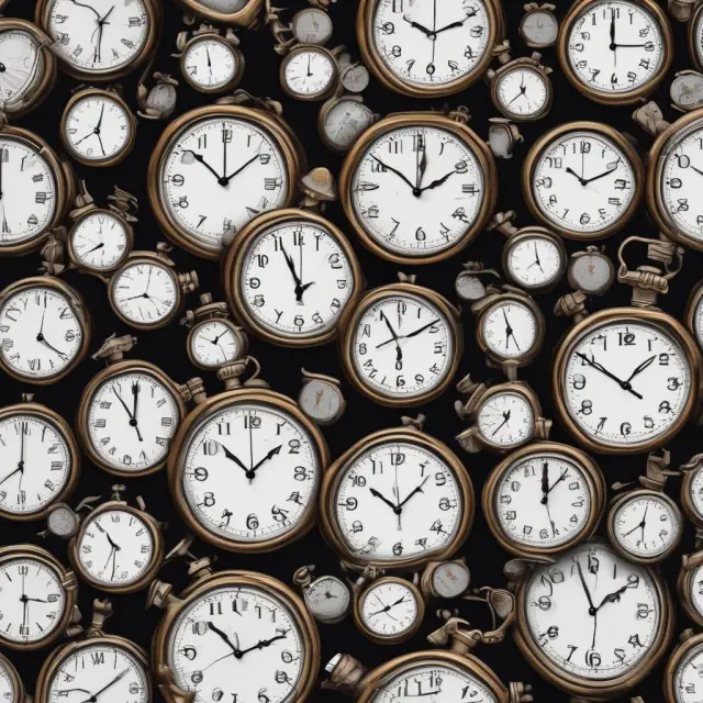 Time lapse image showing multiple clocks representing diverse financial contracts counting down to their respective expiration dates