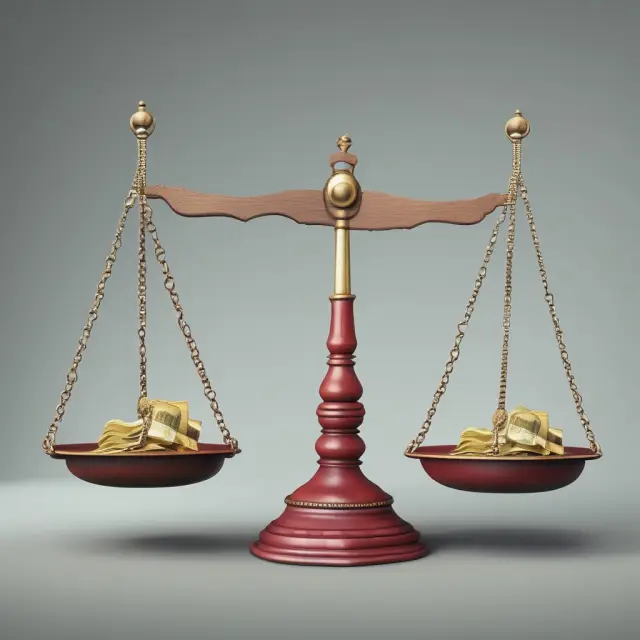 Balance scale showing explicit costs (wages, rent, taxes) versus revenues for a company