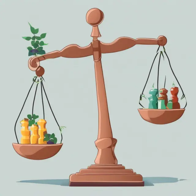 Scale illustrating explicit costs as tangible items, while implicit costs are intangible and balanced against them.