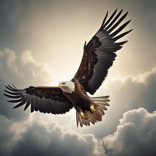 An eagle soars with expanding wings, representing the limitless possibilities of exponential growth for institutional investors.