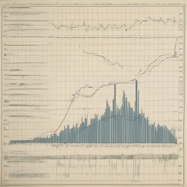 A graph showing historical investment performance data with a regression line illustrating trends and correlation