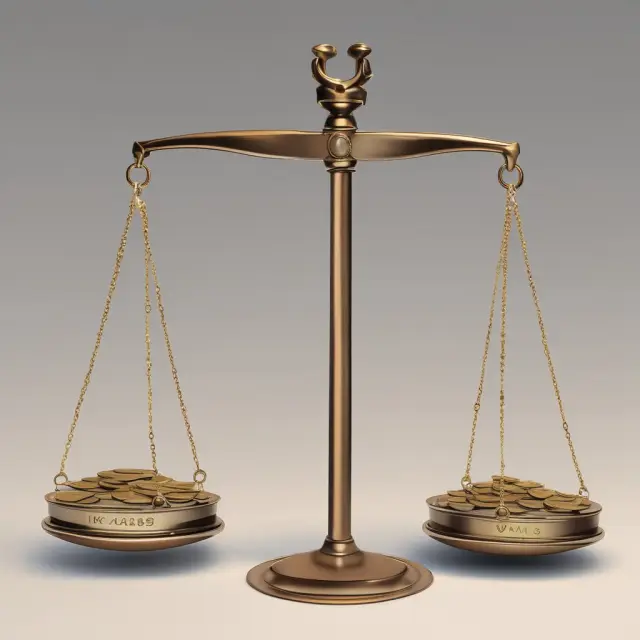Two scales tipping between the beginning value (BV) and ending value (EV), representing the calculation of ex-post returns