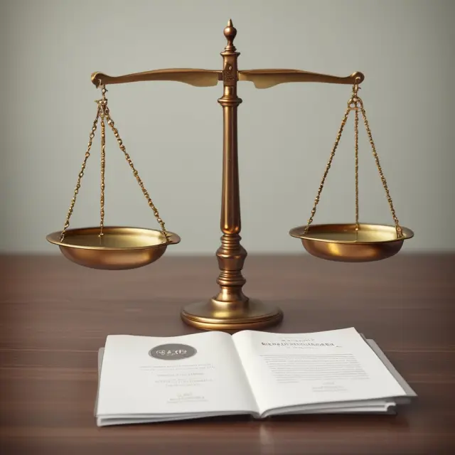 A balance scale holding an hourglass representing time and a signed contract symbolizing express warranties, emphasizing the Magnuson-Moss Warranty Act