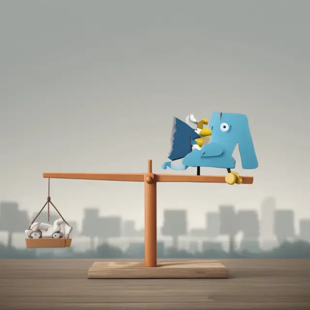 Seesaw with MSFT and TWTR stocks symbolizing extended trading