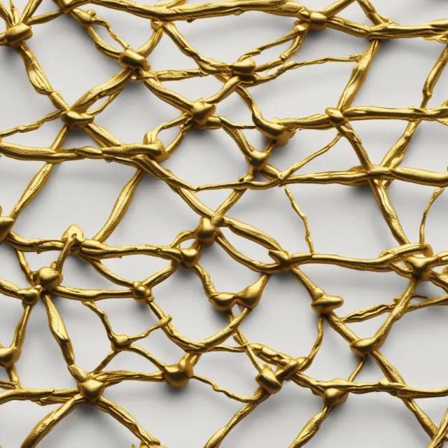 A golden tree with intertwining branches representing financial institutions, fostering growth through shared resources and expertise in a global network