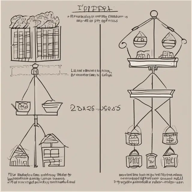 A balance between positive and negative externalities, represented by two scales, symbolizing the importance of understanding their impacts on economic growth.