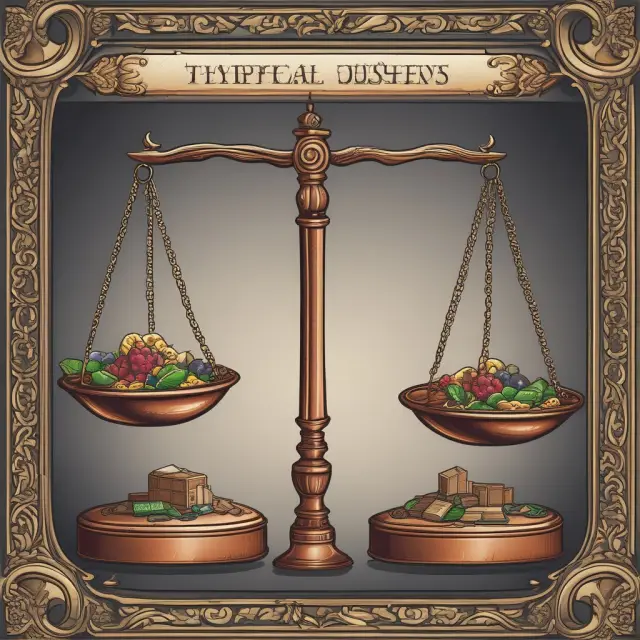 Scales demonstrating business typicalities versus extraordinary events, with rare gems symbolizing nonrecurring occurrences.