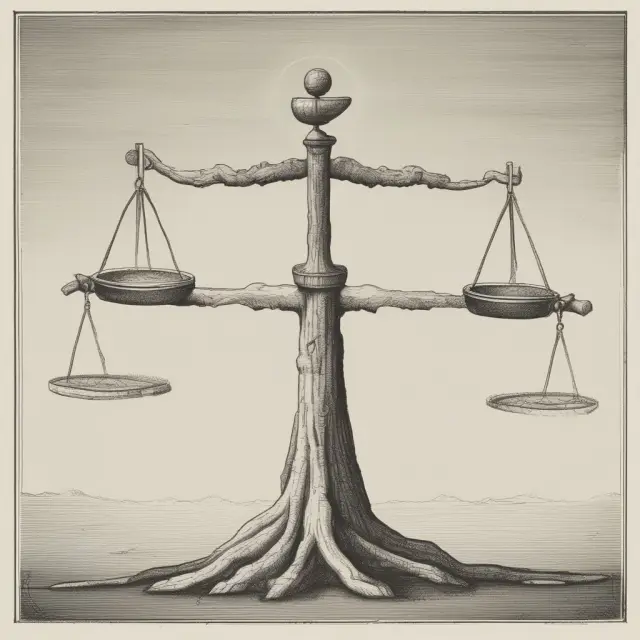 A see-saw representing intrinsic value and extrinsic value in an option