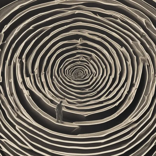 Trader explores a maze, collecting keys (premiums) from locked doors symbolizing volatile options