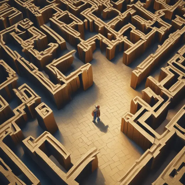 An image of a determined buyer holding a golden key at the edge of a bustling marketplace, symbolizing their control and responsibility within Ex Works agreements