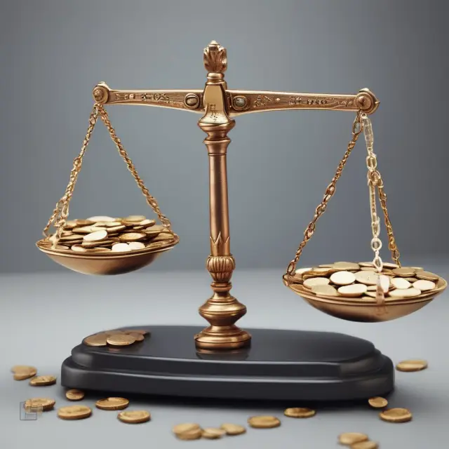 Scale balances coins representing face value against gems symbolizing market value
