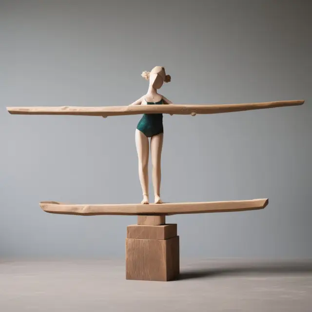 Two sets of factors balancing on a seesaw beam, illustrating market efficiency