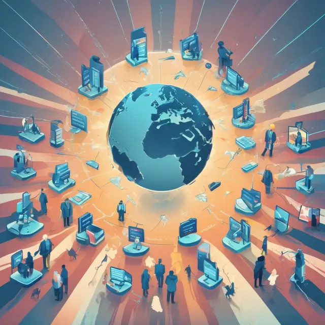 A melting pot filled with diverse data sources being poured into a cup held by a hand representing FactSet, providing customized insights to financial professionals worldwide