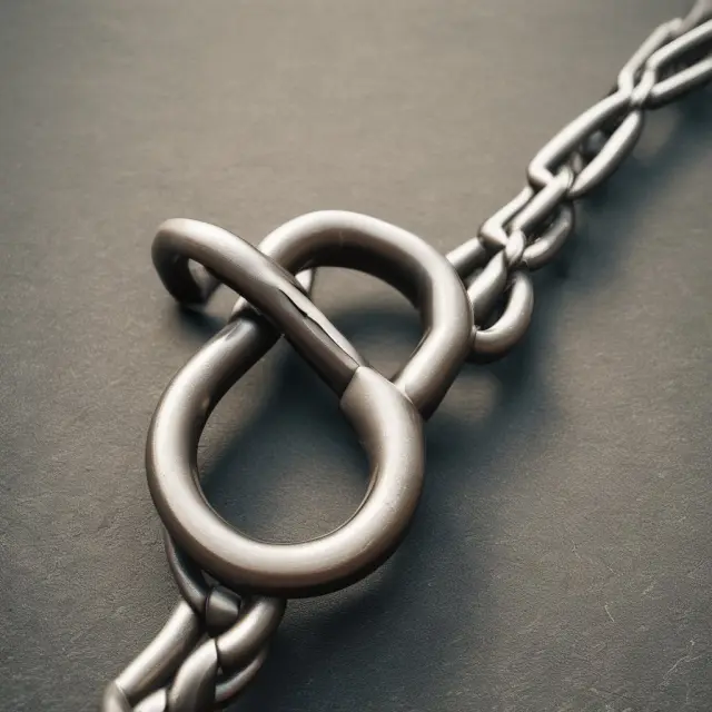 Broken chain symbolizes breached contract, illustrating Failure to Deliver in financial markets