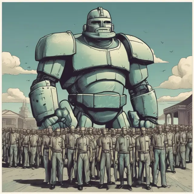 Image: A brave consumer with a shield defends themselves against an onslaught of collectors, representing FDCPA safeguards.