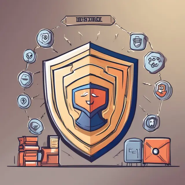 Image of a shield with a debtor symbol in its center, deflecting contact attempts (letters, emails, and phone calls) from debt collectors
